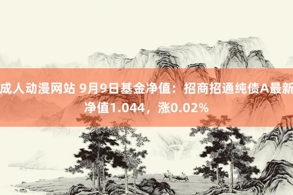 成人动漫网站 9月9日基金净值：招商招通纯债A最新净值1.044，涨0.02%