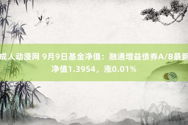 成人动漫网 9月9日基金净值：融通增益债券A/B最新净值1.3954，涨0.01%