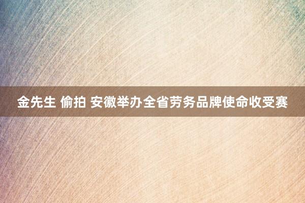 金先生 偷拍 安徽举办全省劳务品牌使命收受赛