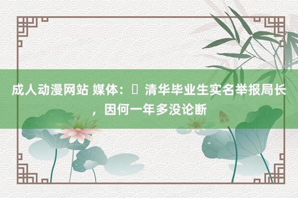 成人动漫网站 媒体：​清华毕业生实名举报局长，因何一年多没论断