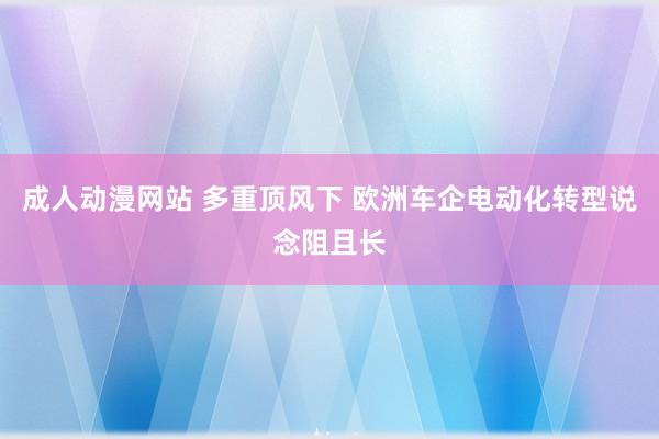 成人动漫网站 多重顶风下 欧洲车企电动化转型说念阻且长