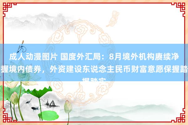 成人动漫图片 国度外汇局：8月境外机构赓续净增握境内债券，外资建设东说念主民币财富意愿保握踏实