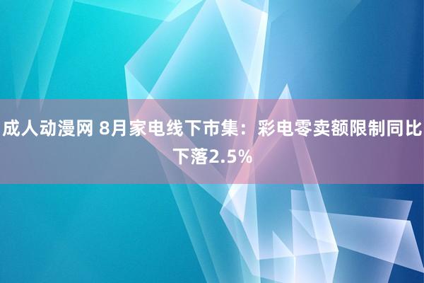 成人动漫网 8月家电线下市集：彩电零卖额限制同比下落2.5%