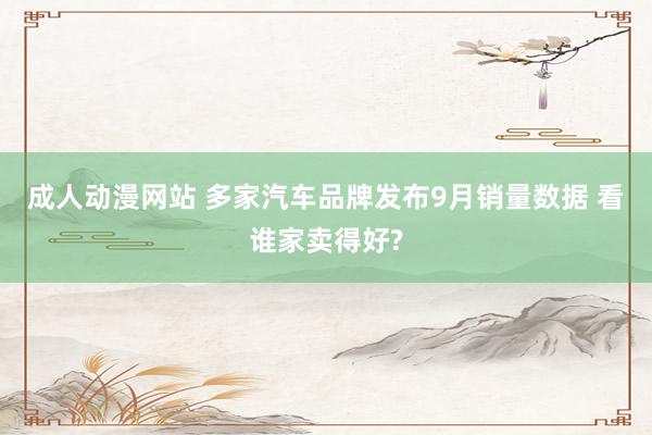 成人动漫网站 多家汽车品牌发布9月销量数据 看谁家卖得好?