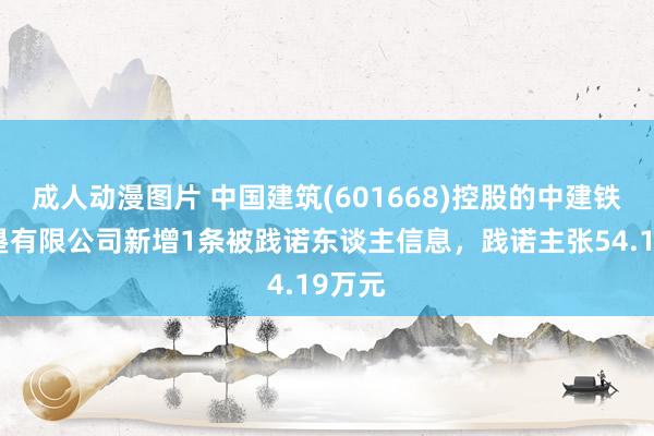 成人动漫图片 中国建筑(601668)控股的中建铁路开垦有限公司新增1条被践诺东谈主信息，践诺主张54.19万元