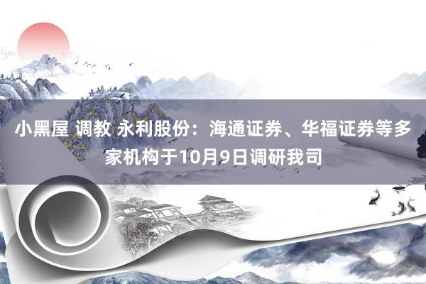 小黑屋 调教 永利股份：海通证券、华福证券等多家机构于10月9日调研我司