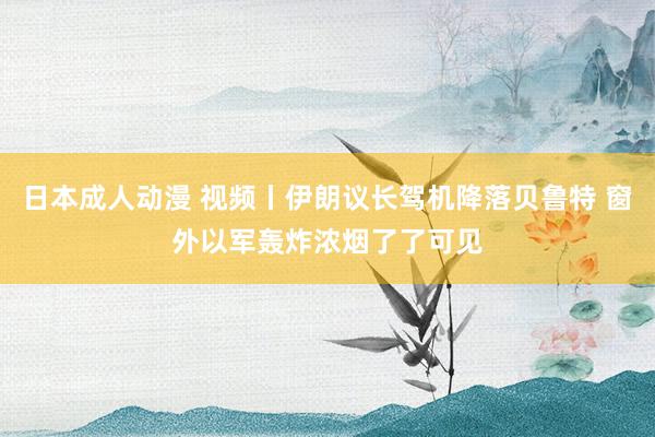 日本成人动漫 视频丨伊朗议长驾机降落贝鲁特 窗外以军轰炸浓烟了了可见