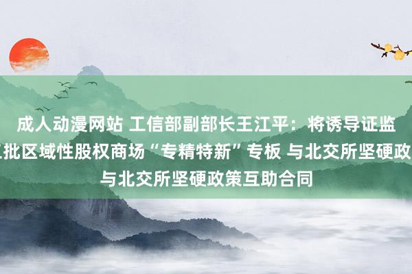 成人动漫网站 工信部副部长王江平：将诱导证监会推出第三批区域性股权商场“专精特新”专板 与北交所坚硬政策互助合同