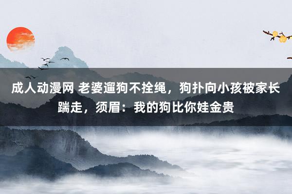 成人动漫网 老婆遛狗不拴绳，狗扑向小孩被家长踹走，须眉：我的狗比你娃金贵