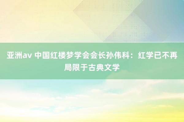 亚洲av 中国红楼梦学会会长孙伟科：红学已不再局限于古典文学