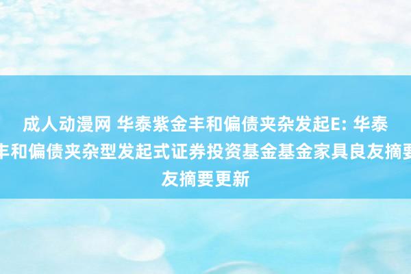 成人动漫网 华泰紫金丰和偏债夹杂发起E: 华泰紫金丰和偏债夹杂型发起式证券投资基金基金家具良友摘要更新