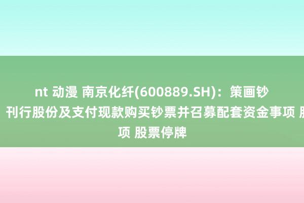 nt 动漫 南京化纤(600889.SH)：策画钞票置换、刊行股份及支付现款购买钞票并召募配套资金事项 股票停牌