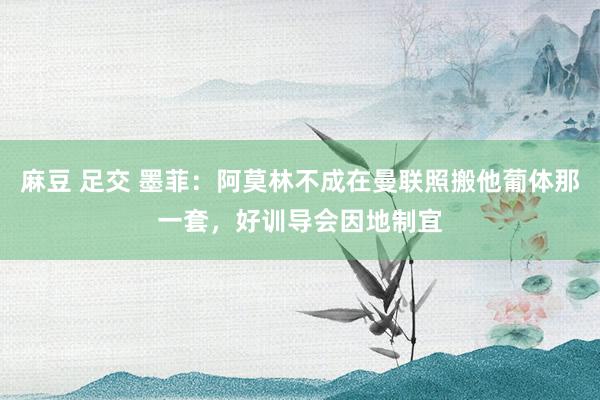 麻豆 足交 墨菲：阿莫林不成在曼联照搬他葡体那一套，好训导会因地制宜