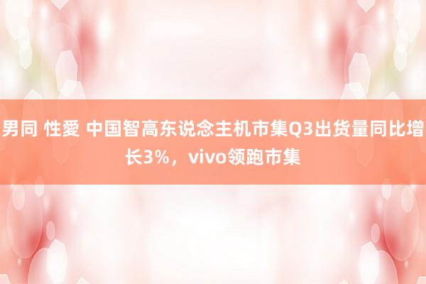 男同 性愛 中国智高东说念主机市集Q3出货量同比增长3%，vivo领跑市集