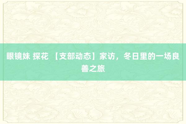 眼镜妹 探花 【支部动态】家访，冬日里的一场良善之旅