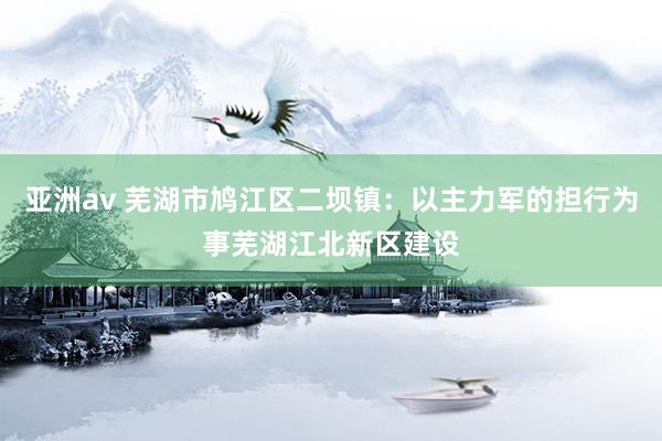 亚洲av 芜湖市鸠江区二坝镇：以主力军的担行为事芜湖江北新区建设