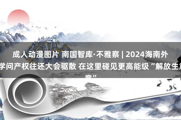 成人动漫图片 南国智库·不雅察 | 2024海南外洋学问产权往还大会驱散 在这里碰见更高能级“解放生意”