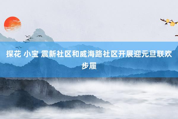 探花 小宝 震新社区和威海路社区开展迎元旦联欢步履