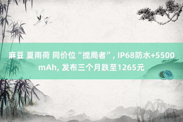 麻豆 夏雨荷 同价位“搅局者”， IP68防水+5500mAh， 发布三个月跌至1265元