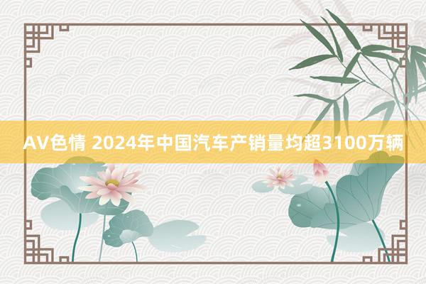 AV色情 2024年中国汽车产销量均超3100万辆